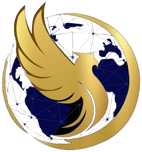 Emblema AvixZ: fénix dorado sobre el globo